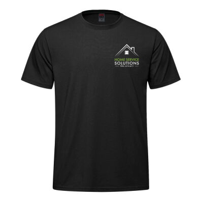 Black HHS short sleeve tee with printed left chest logo
